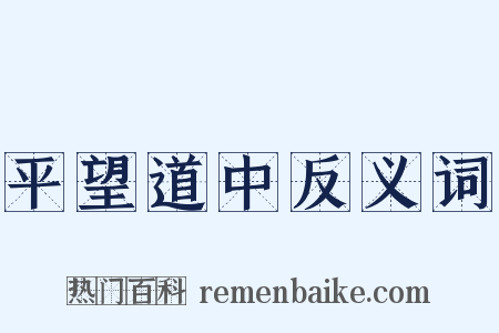 平望道中反义词是什么意思的图片